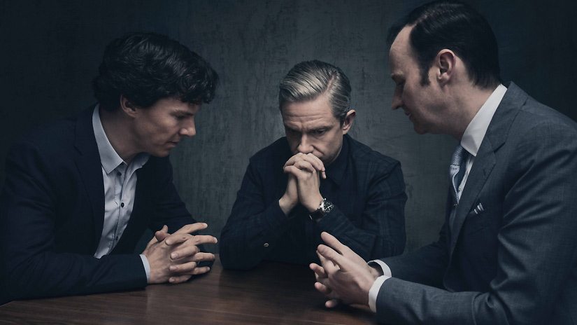 Benedict Cumberbatch, Martin Freeman, Mark Gatiss